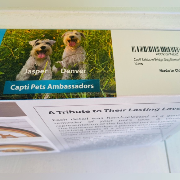 New in Box Wood Figure🌈”Rainbow Bridge” Tribute for Losing a 🐶;a perfect gift. - Picture 5 of 11